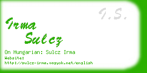 irma sulcz business card